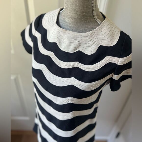 Karta Scallop Black and White Mini Dress Small - Picture 2 of 4